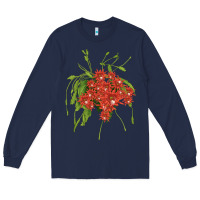 Navy Red Orchid Cactus Long Sleeve Tee - LillyAllenDesigns