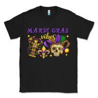 Black Mardi Gras vibes skull Classic Tee - FaDigitalArtStudio