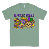 Sage Mardi Gras vibes skull Classic Tee - FaDigitalArtStudio
