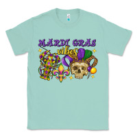 Seafoam Mardi Gras vibes skull Classic Tee - FaDigitalArtStudio