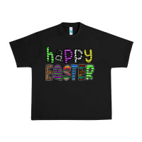 Black Happy Easter Urban Heavy Tee - CowhideDigitalArt