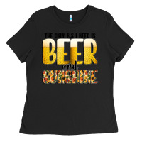 Black The Only c B s I NeedIs Beer And Sunshine Ladies Tee - CowhideDigitalArt