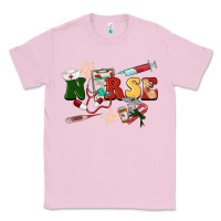 Bubblegum Pink Christmas nurse Classic Tee - BarkalooDesign