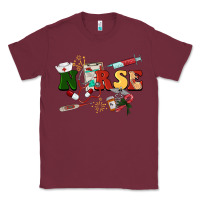 Burgundy Christmas nurse Classic Tee - BarkalooDesign