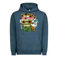 Pigment Midnight Navy Minnesota State Map Urban Hoodie - RanaPortraitStore