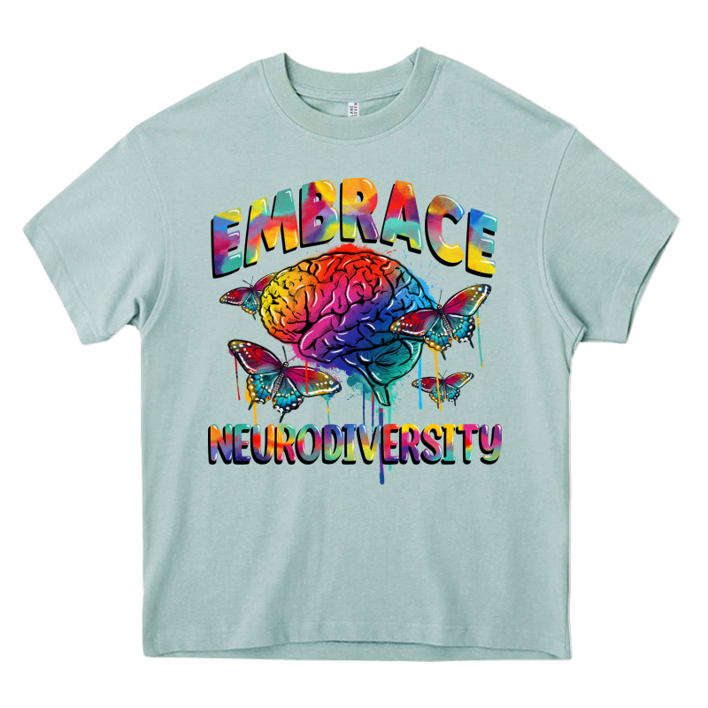 Embrace Neurodiversity Autism Heavy Core Tee by FaDigitalArtStudio | Teevron