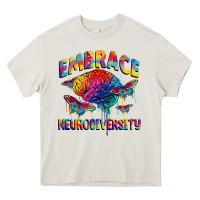 Cream Embrace neurodiversity Autism Heavy Core Tee - FaDigitalArtStudio