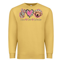Antique Gold Peace Love Labrador Premium Sweatshirt - Jasminsmagicworld