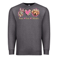 Charcoal Heather Peace Love Labrador Premium Sweatshirt - Jasminsmagicworld