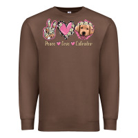 Chestnut Peace Love Labrador Premium Sweatshirt - Jasminsmagicworld