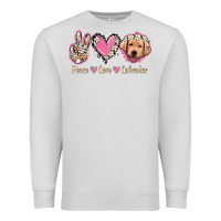 Dove Grey Peace Love Labrador Premium Sweatshirt - Jasminsmagicworld