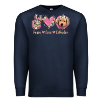 Navy Peace Love Labrador Premium Sweatshirt - Jasminsmagicworld