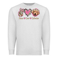 Oatmeal Heather Peace Love Labrador Premium Sweatshirt - Jasminsmagicworld