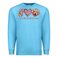 Ocean Blue Peace Love Labrador Premium Sweatshirt - Jasminsmagicworld