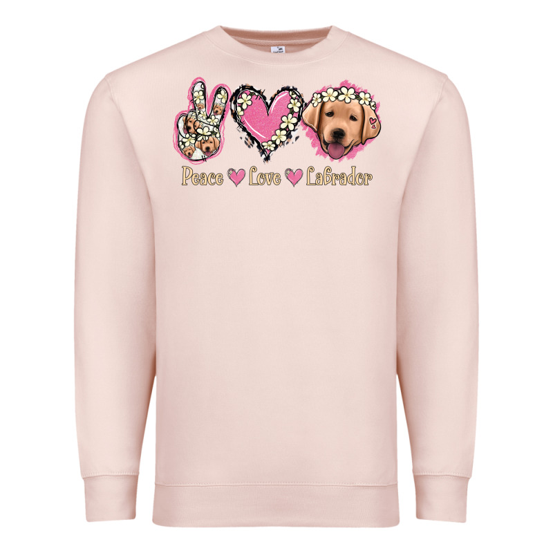 Peace Love Labrador Premium Sweatshirt by Jasminsmagicworld | Teevron