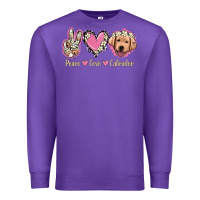 Purple Peace Love Labrador Premium Sweatshirt - Jasminsmagicworld