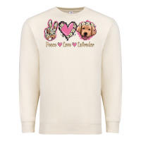 Sandshell Peace Love Labrador Premium Sweatshirt - Jasminsmagicworld