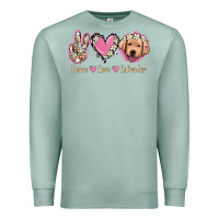 Seafoam Peace Love Labrador Premium Sweatshirt - Jasminsmagicworld