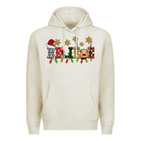 Oatmeal Heather christmas believe Premium Hoodie - BarkalooDesign