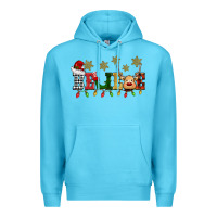 Ocean Blue christmas believe Premium Hoodie - BarkalooDesign