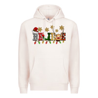 Pale Pink christmas believe Premium Hoodie - BarkalooDesign