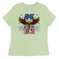 Matcha America eagle Ladies Tee - CowhideDigitalArt