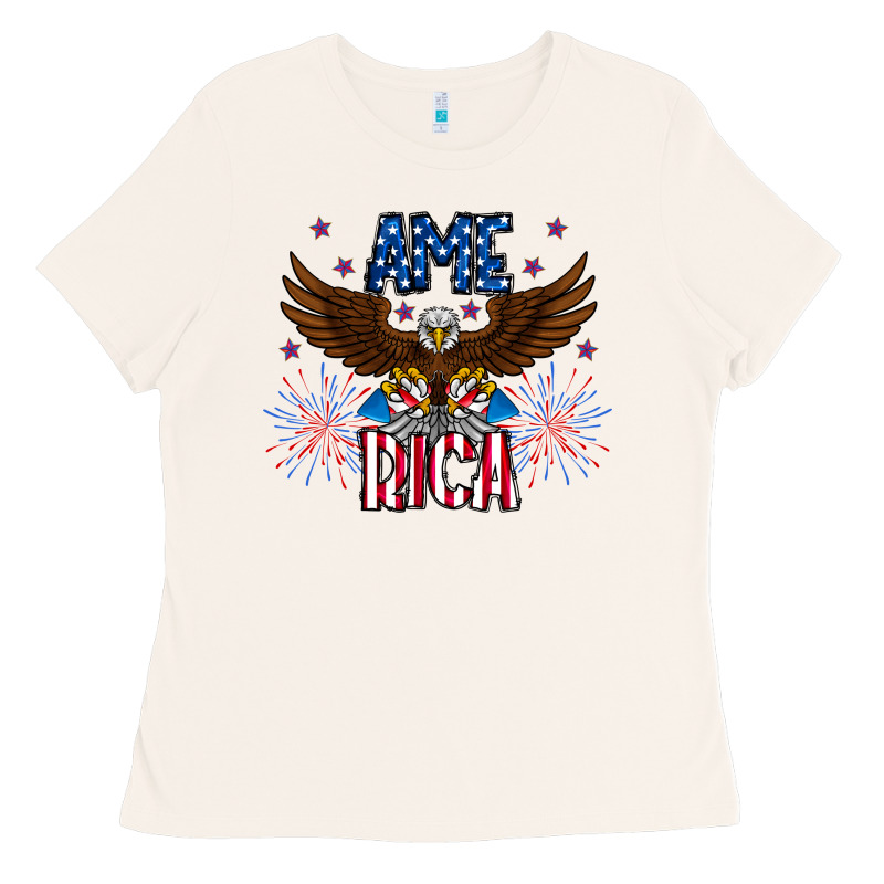 America Eagle Ladies Tee by CowhideDigitalArt | Teevron