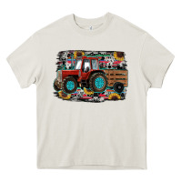 Cream western tracktor Heavy Core Tee - RanaPortraitStore