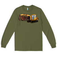 Army Green Thencher Chain Long Sleeve Tee - LillyAllenDesigns