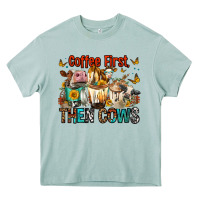 Arona Coffee First Then Cows Heavy Core Tee - FaDigitalArtStudio