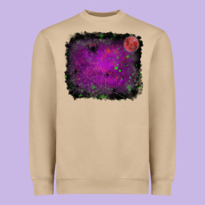 Halloween Backround Moon Heavyweight Sweatshirt Designed By Ranaportraitstore