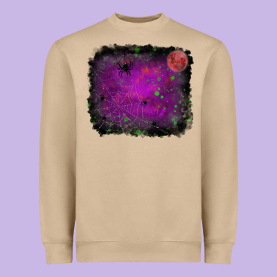 Halloween Backround Moon Heavyweight Sweatshirt Designed By Ranaportraitstore