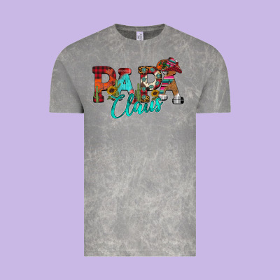 Papa Claus Vintage Tee Designed By Cowhidedigitalart