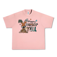 Salmon Happy Easter Y'all Urban Heavy Tee - CowhideDigitalArt