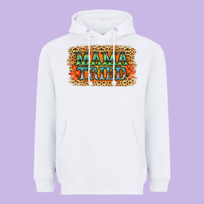 Leopard Floral Mama Tried Heavyweight Hoodie Designed By Jasminsmagicworld