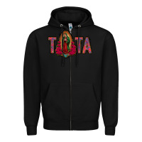 Black tata lady of guadalupe Zipper Hoodie - Jasminsmagicworld