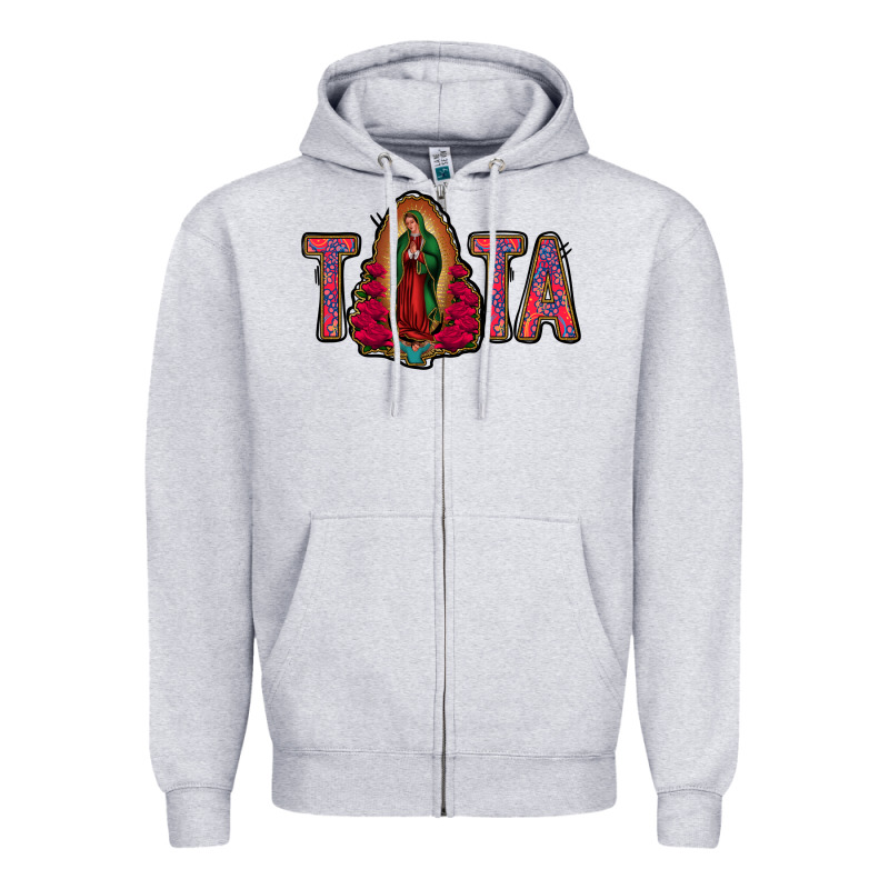 Tata Lady Of Guadalupe Zipper Hoodie by Jasminsmagicworld | Teevron