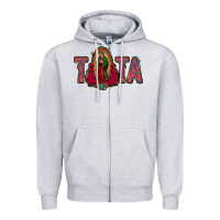Heather Grey tata lady of guadalupe Zipper Hoodie - Jasminsmagicworld