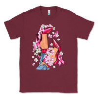 Burgundy Cancer high heels Breast Cancer Classic Tee - FaDigitalArtStudio