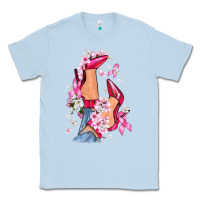 Dusty Blue Cancer high heels Breast Cancer Classic Tee - FaDigitalArtStudio