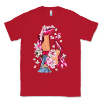 Red Cancer high heels Breast Cancer Classic Tee - FaDigitalArtStudio