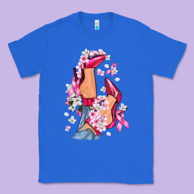 Cancer High Heels Breast Cancer Classic Tee Designed By Fadigitalartstudio