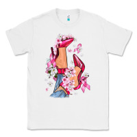 White Cancer high heels Breast Cancer Classic Tee - FaDigitalArtStudio