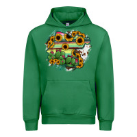 Emerald Guanajuato sunflower serape map Urban Hoodie - RanaPortraitStore