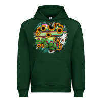 Forest Green Guanajuato sunflower serape map Urban Hoodie - RanaPortraitStore