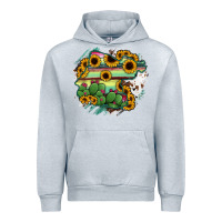 Heather Grey Guanajuato sunflower serape map Urban Hoodie - RanaPortraitStore