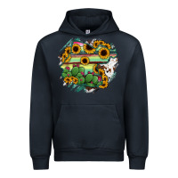 Navy Guanajuato sunflower serape map Urban Hoodie - RanaPortraitStore
