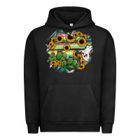 Pigment Black Guanajuato sunflower serape map Urban Hoodie - RanaPortraitStore