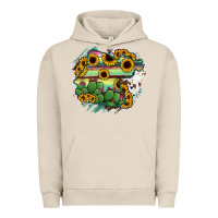 Pigment French Oak Guanajuato sunflower serape map Urban Hoodie - RanaPortraitStore