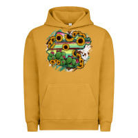 Pigment Peanut Butter Guanajuato sunflower serape map Urban Hoodie - RanaPortraitStore